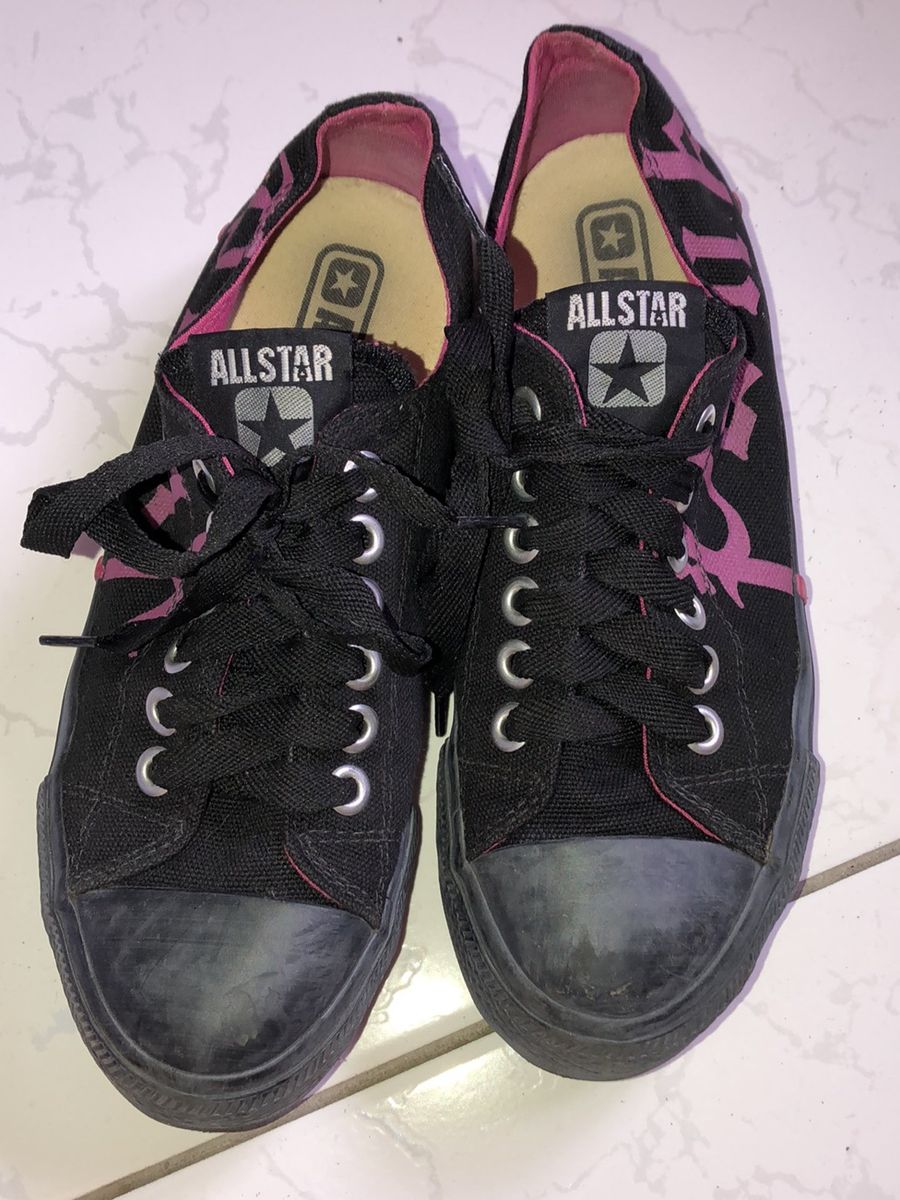 all star preto e rosa