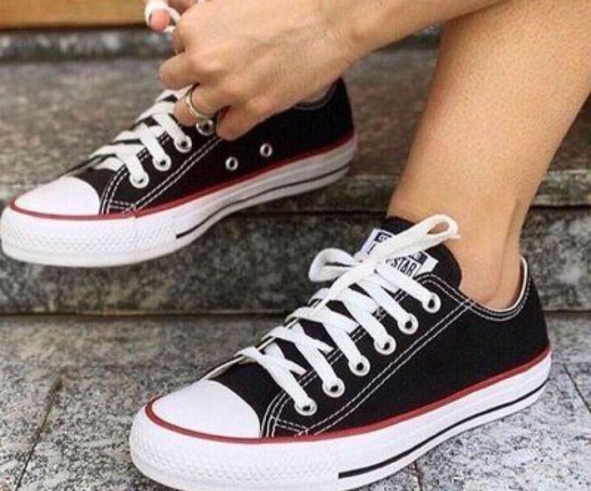 all star preto lona