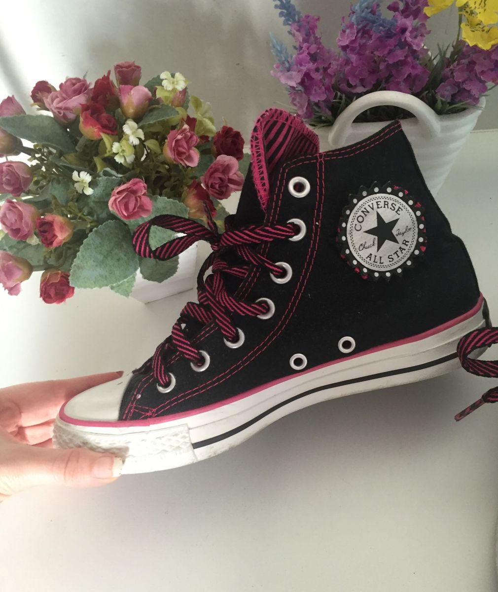 all star preto e rosa