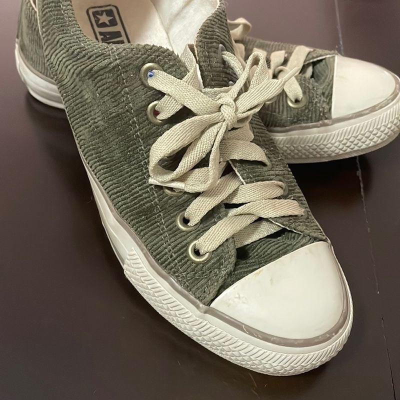 All Star Converse Converse Verde Militar Usada All Star Veludo