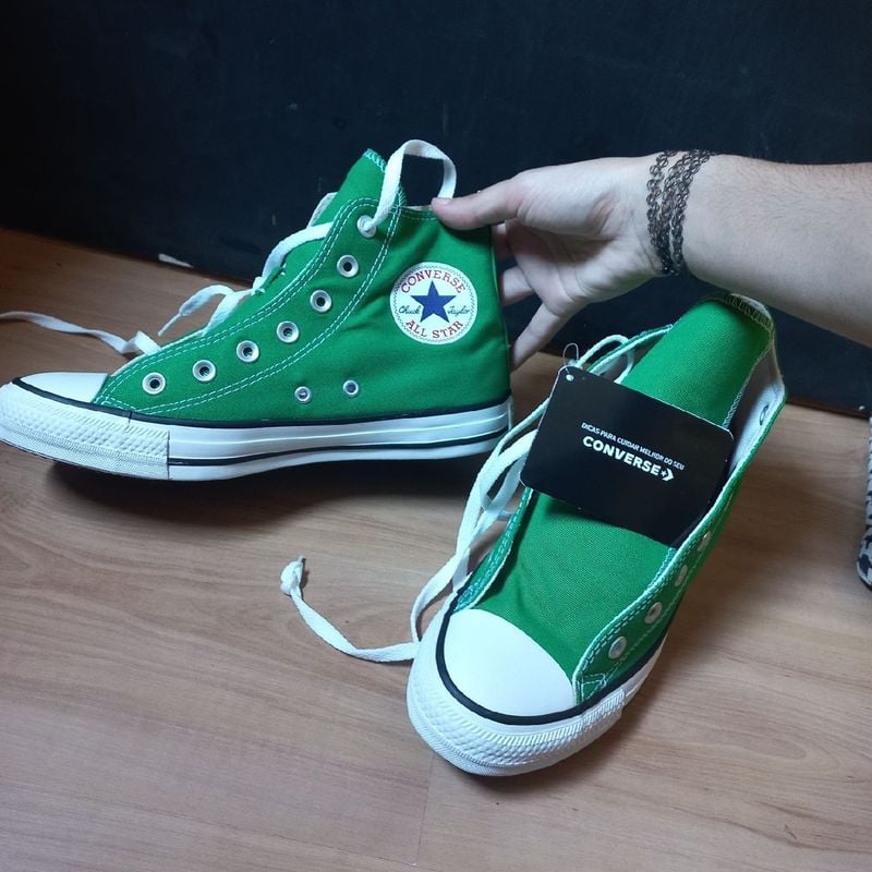 All star hot sale verde bandeira