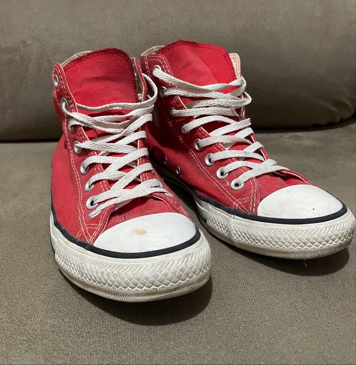 all star vermelho escuro cano alto
