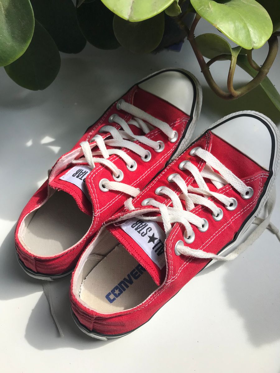 Converse All Star Original Vermelho, Tênis Feminino All Star Usado  91137210