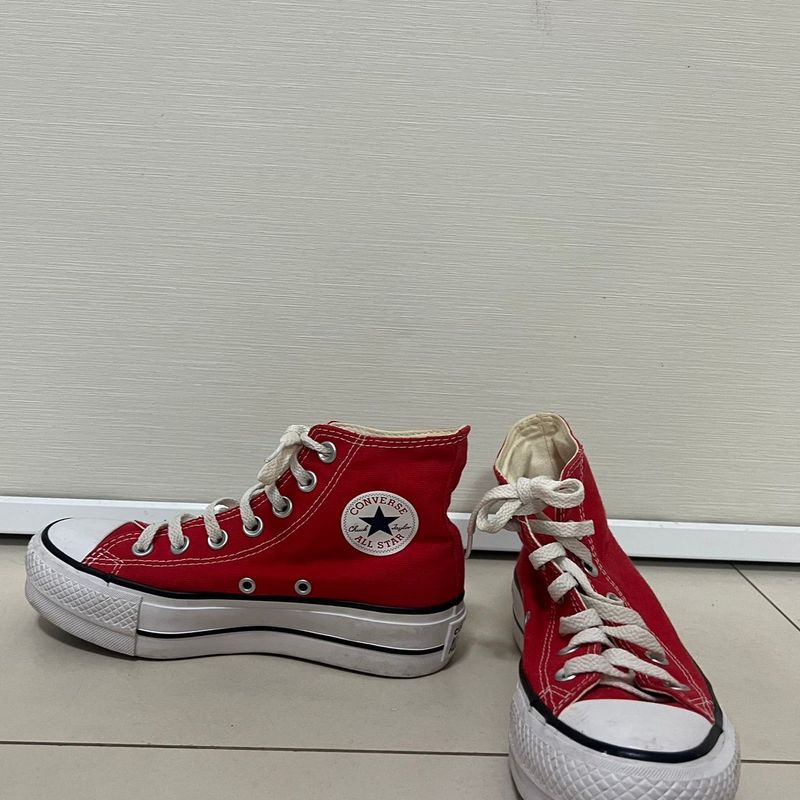 All star vermelho sales plataforma cano alto