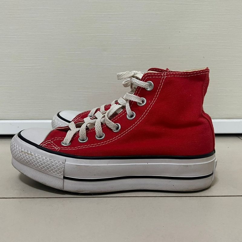 All star cano hot sale alto vermelho 33