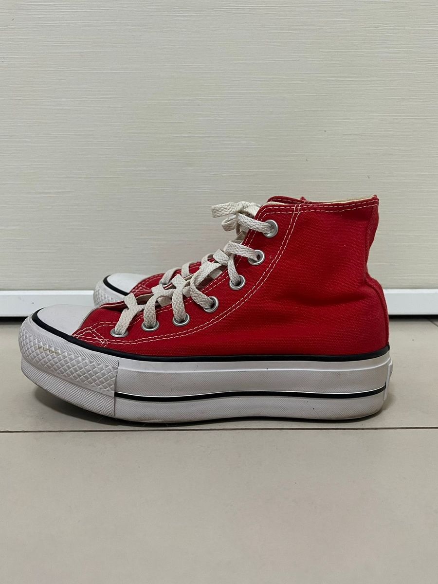 All star vermelho 2024 plataforma cano alto