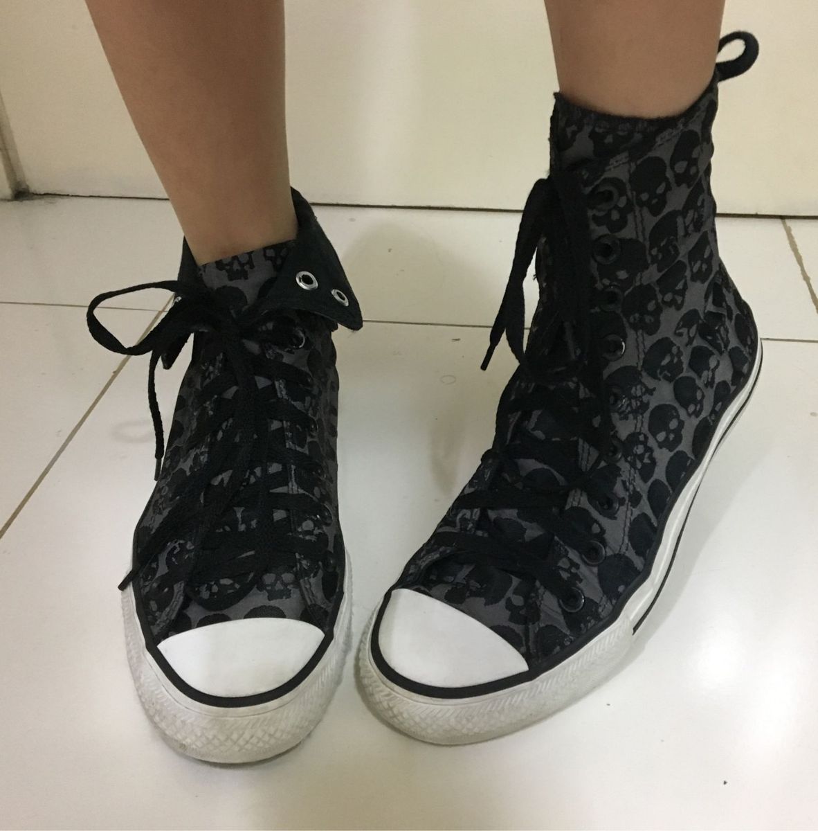 all star caveira feminino