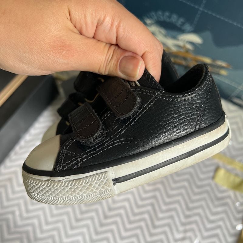 Star Couro Preto All Star Todo Preto Infantil Allstar Infantil