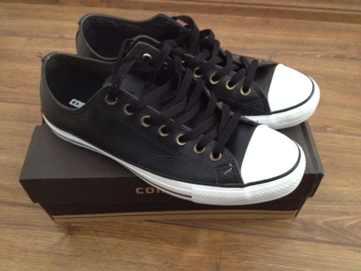 all star branco botinha couro