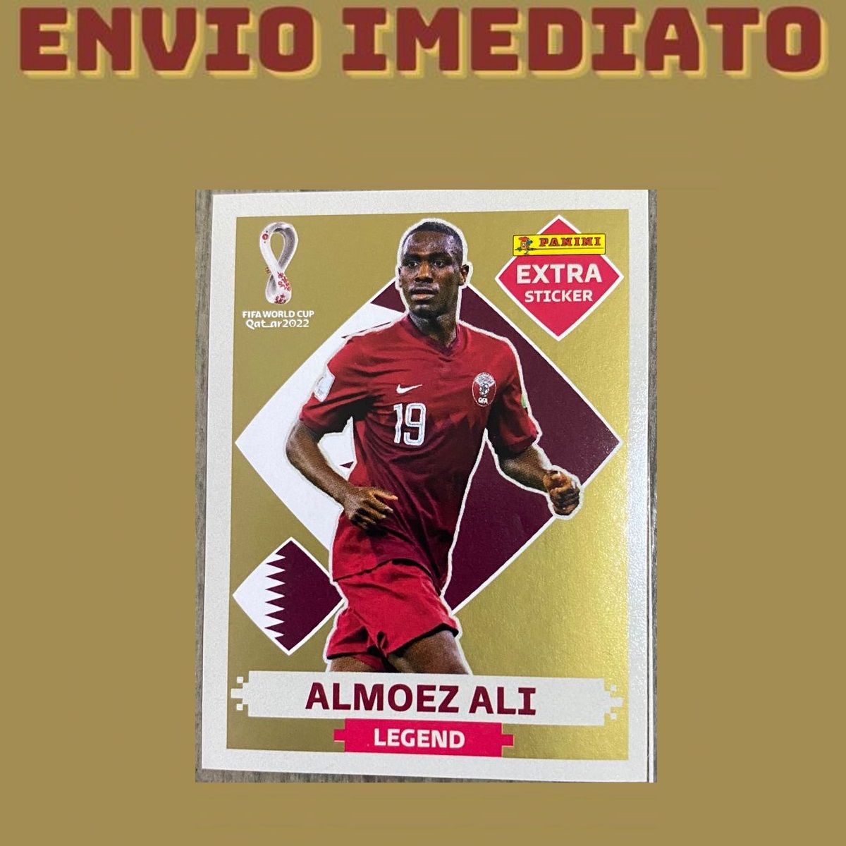 Almoez Ali Ouro Figurinha Extra Legend Copa do Mundo 2022 (envio ...