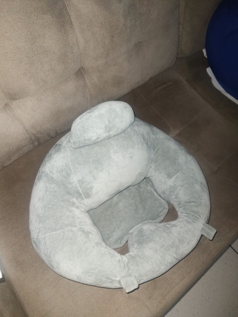 Almofada Encosto Puff Cinza Ou Azul Imperdível | Item Infantil Usado ...