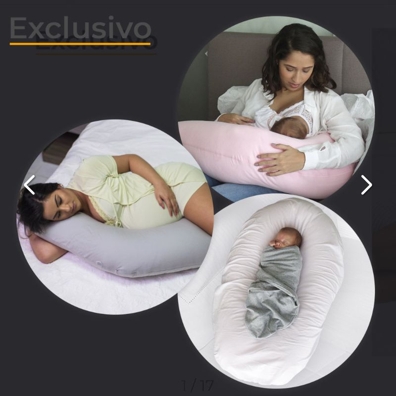 Almofada multifuncional em forma de U para amamentação do bebê, design  destacável em forma de U, Funda Almohada Lactancia - AliExpress