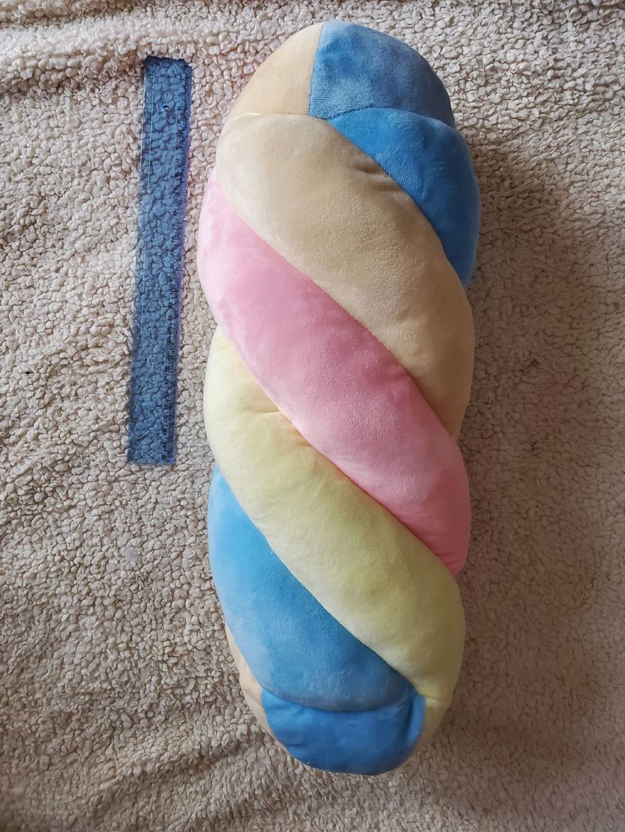 Almofada Pelúcia Formato Marshmallow 4 Cores Tam 60cm Pelúcia Nunca