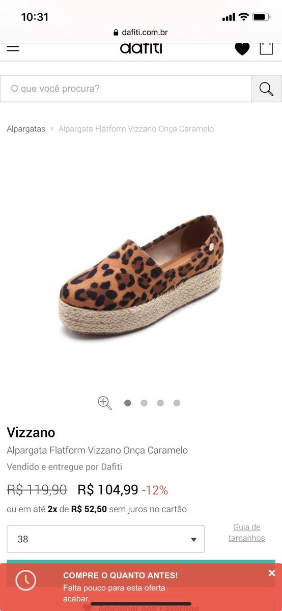 alpargata vizzano onça