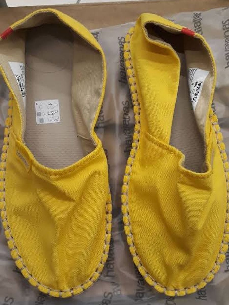 alpargata havaianas amarela