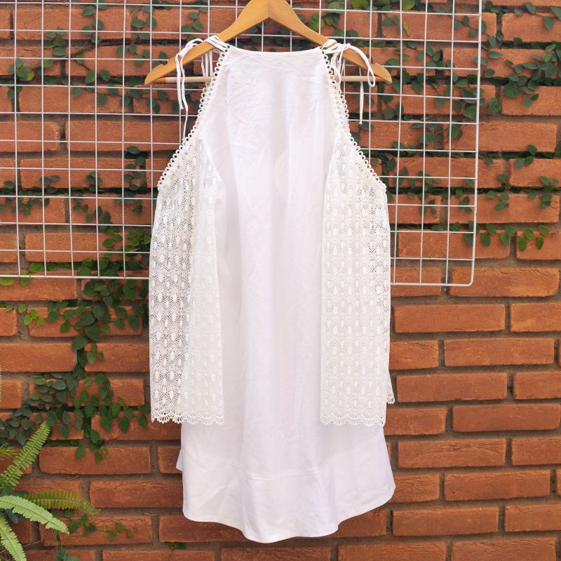 Vestido fashion branco amaro