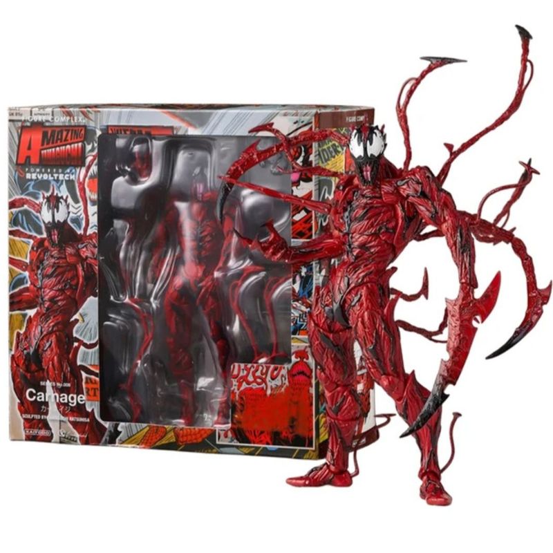 リボルテック　カーネイジ　Revoltech Amazing Carnage Figura complexa Incrível YAMAGUCHI Carnage Boneco de Cerca de 155