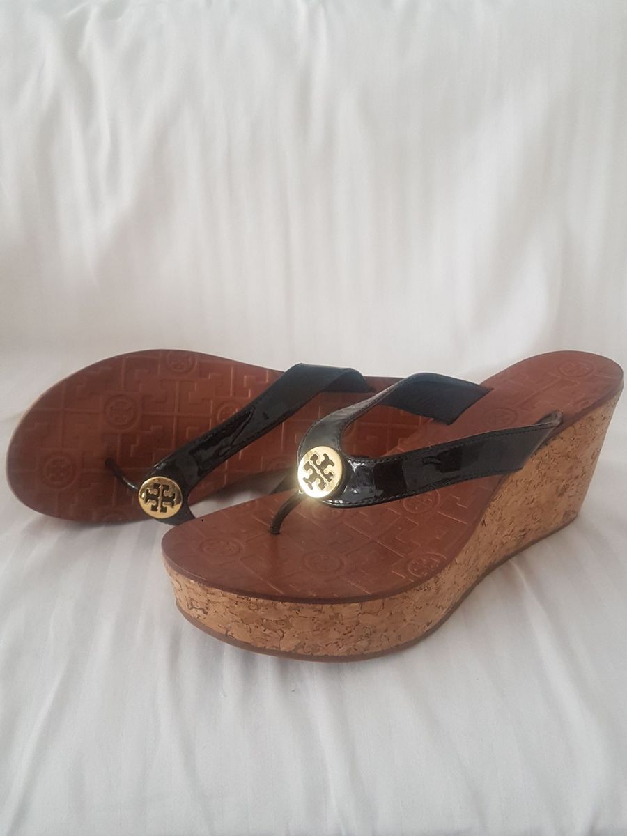 sandalia de dedo salto anabela