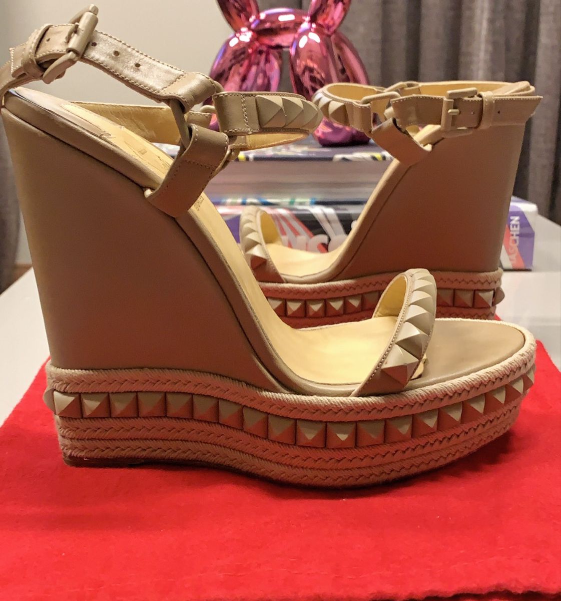 sandalia louboutin anabela