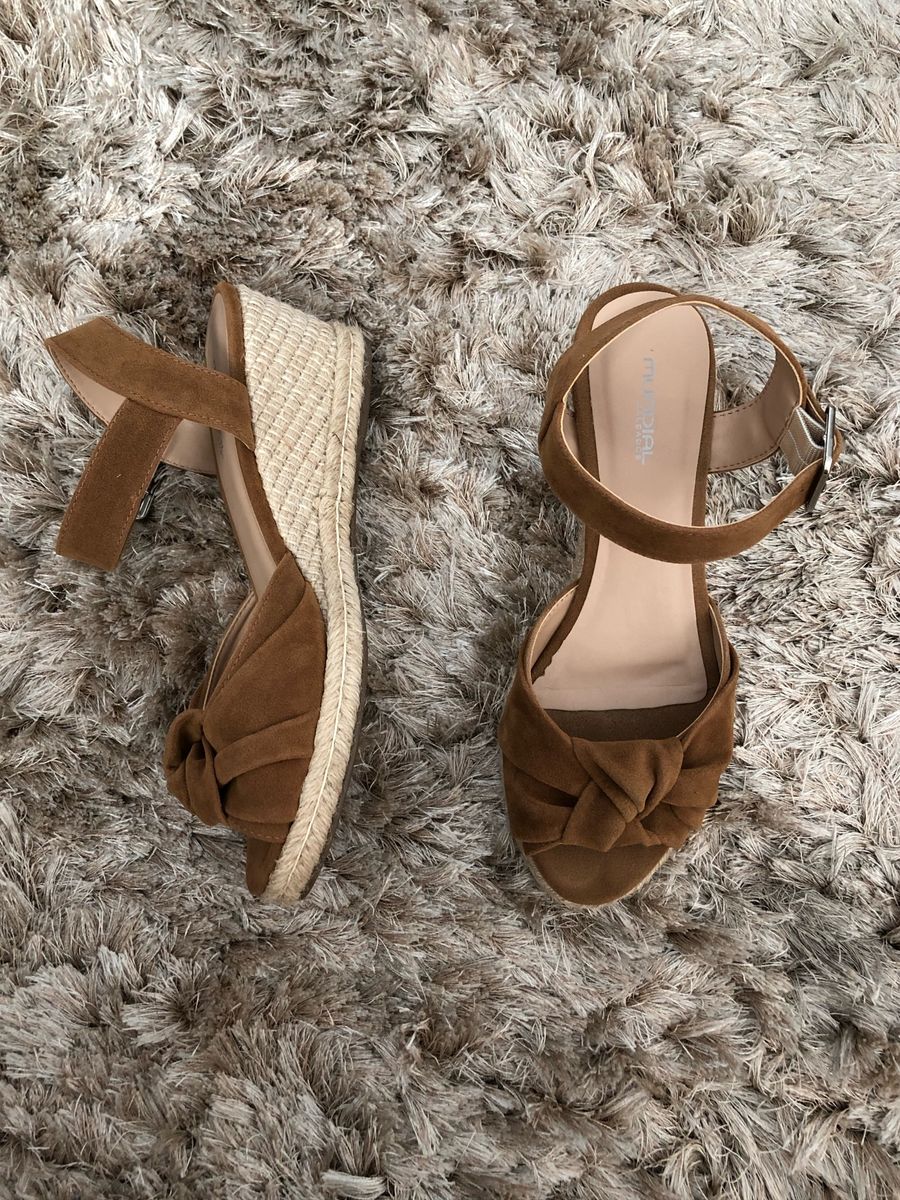 sandalia anabela loja mundial