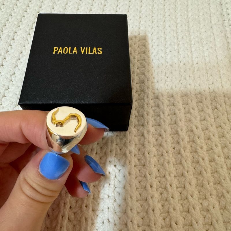Anel Alfabeto Eugênia Paola Vilas Jóia Feminina Paola Vilas Usado  101948999 enjoei