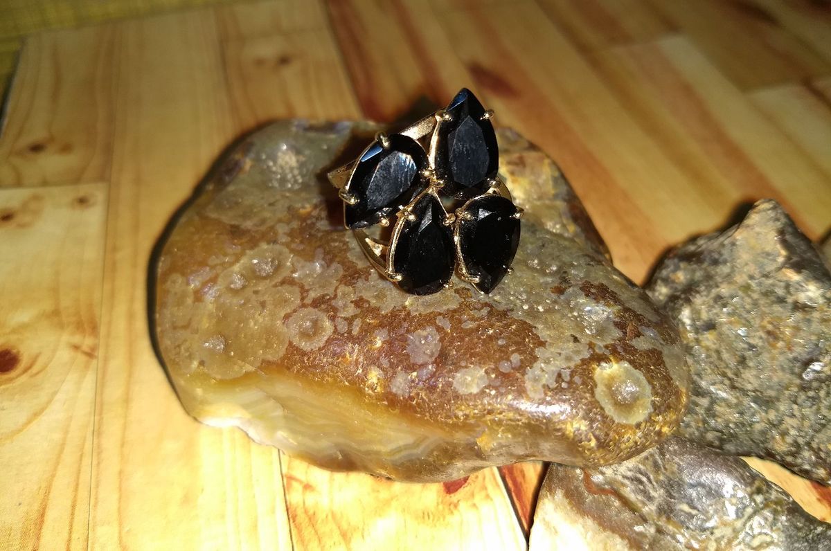 anel de onix pedra natural - jóias goiás