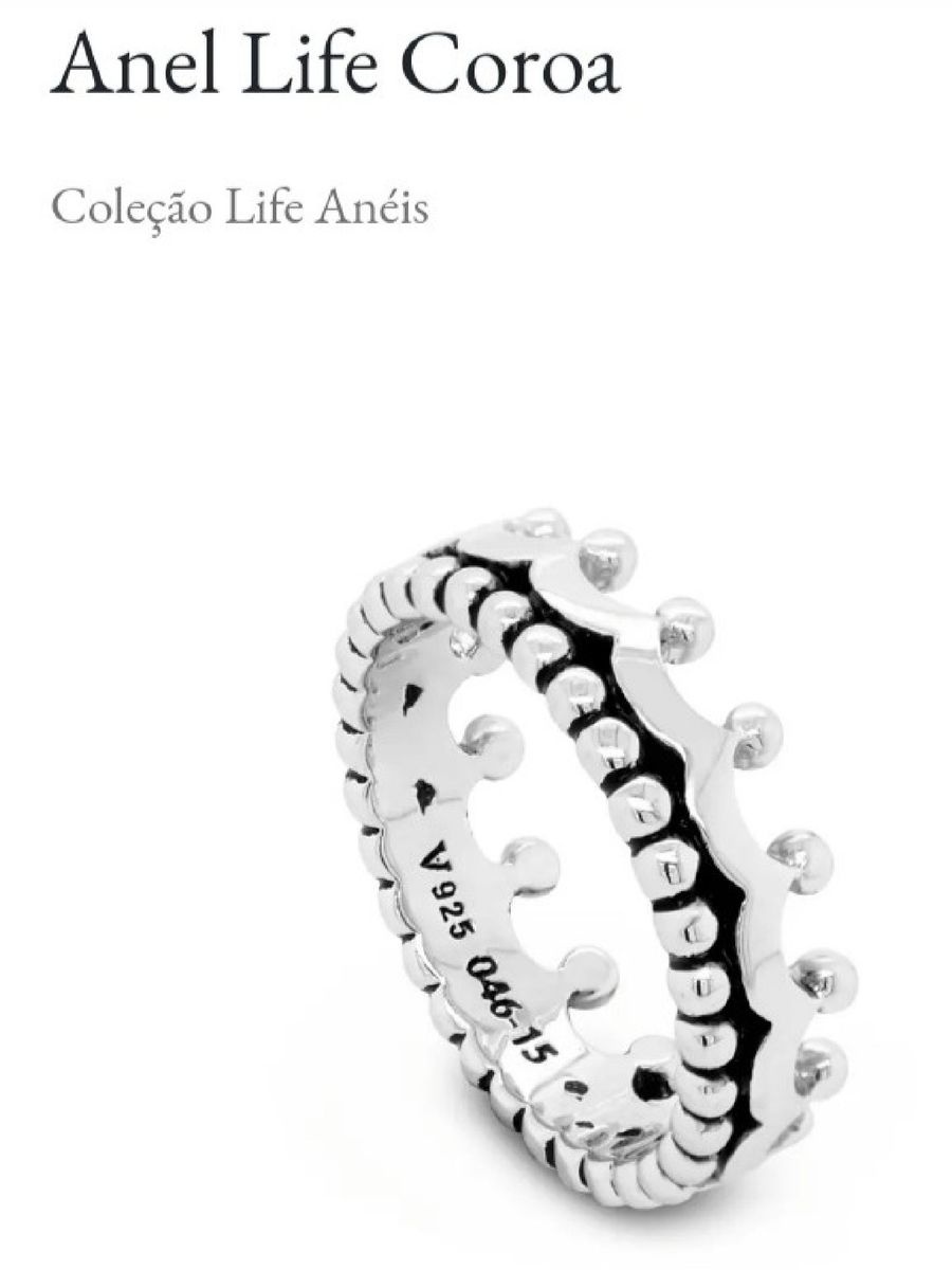 Anel Life Vivara Coroa | Jóia Feminina Vivara Usado 43007786 | enjoei