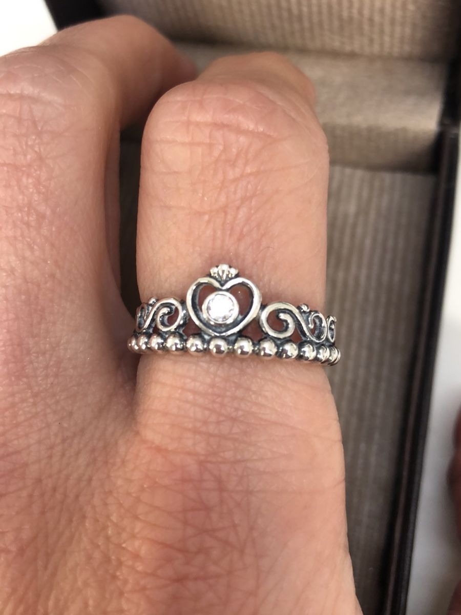 Anel Tiara de Princesa Pandora Bijuteria Feminina Pandora Usado