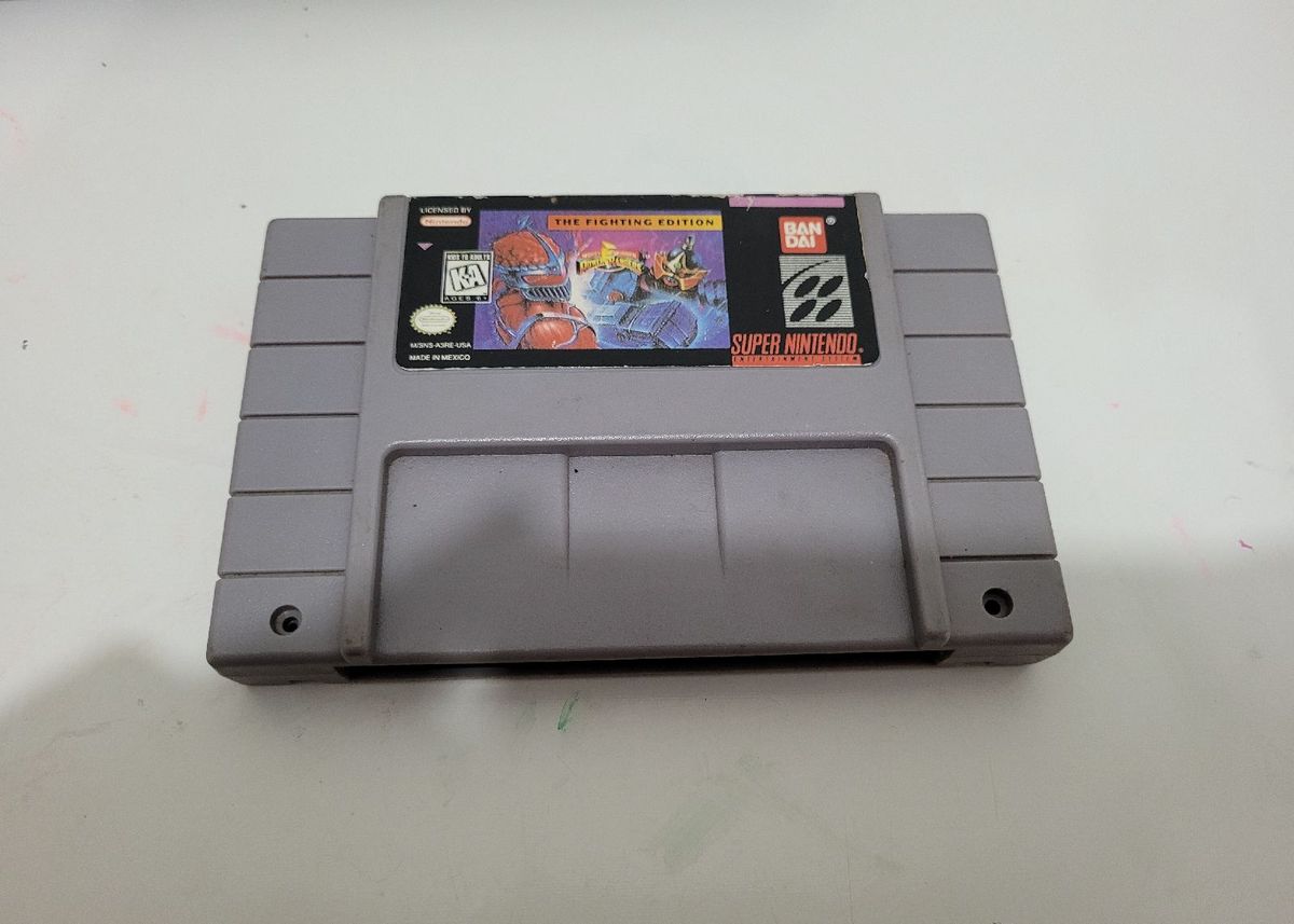 Antiga Fita Para Super Nintendo Jogo Power Rangers Fighting Edition Jogo De Videogame Nintendo