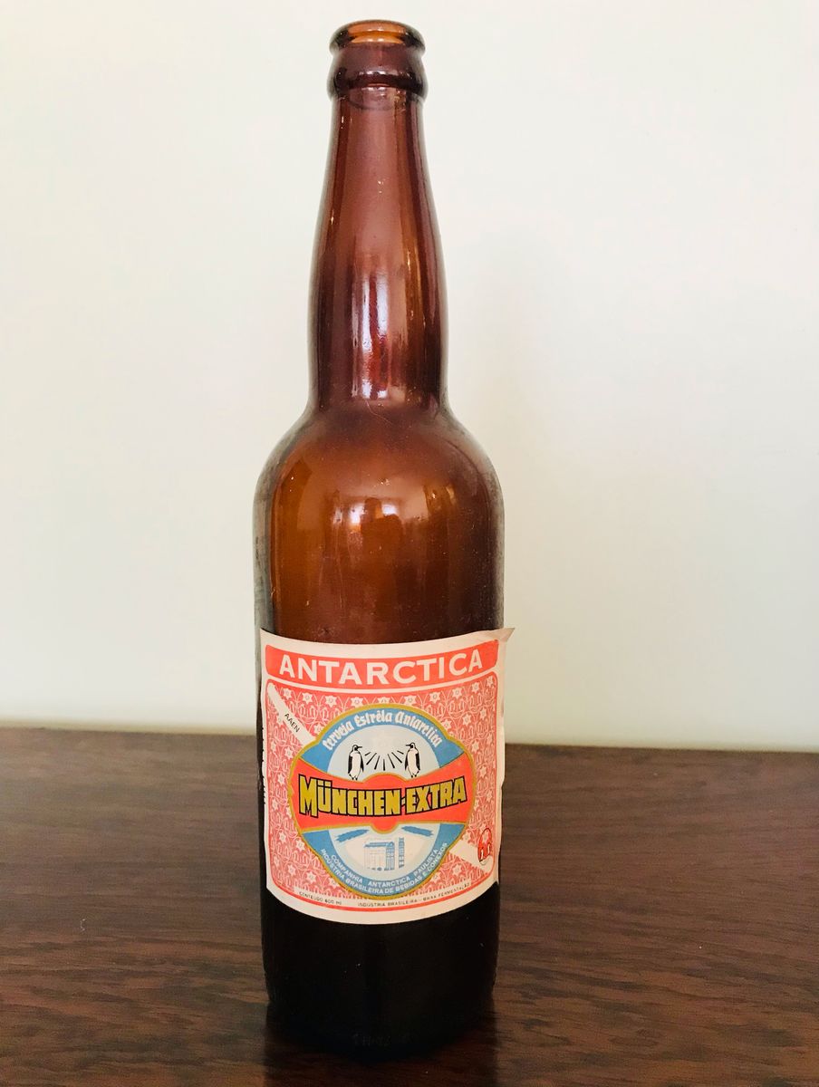 Antiga Garrafa de Cerveja Estrela Antárctica Antártica Anos 60 70 com ...