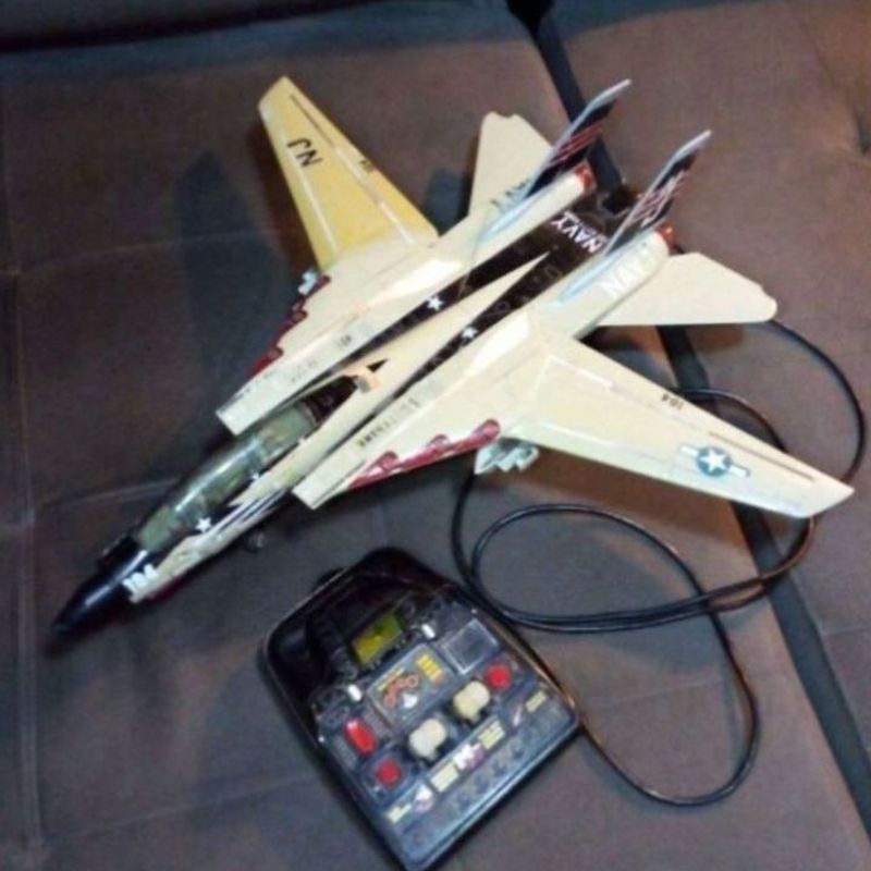 40cm Caça F14 Avião Jato Guerra Navy Controle Remoto Luz Som, Brinquedo  Importado Usado 84778568