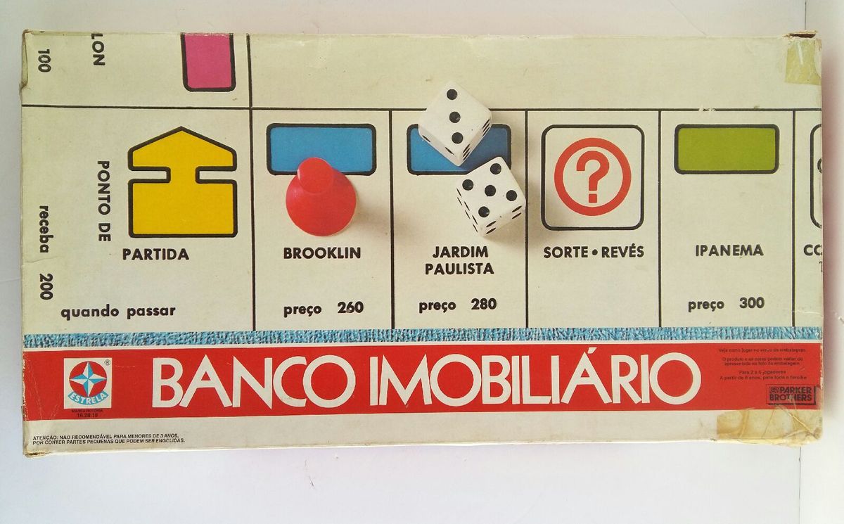 Antigo Jogo Banco Imobiliário Anos 90 Conservadíssimo! Disponível Novamente  para Venda. | Jogo de Tabuleiro Estrela Usado 37589697 | enjoei