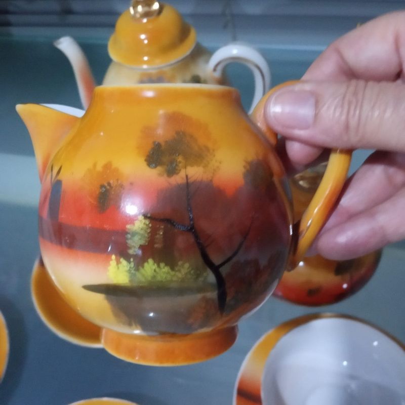 Jogo de Chá Completo Porcelana | Produto Vintage e Retro Nunca Usado  71401048 | enjoei
