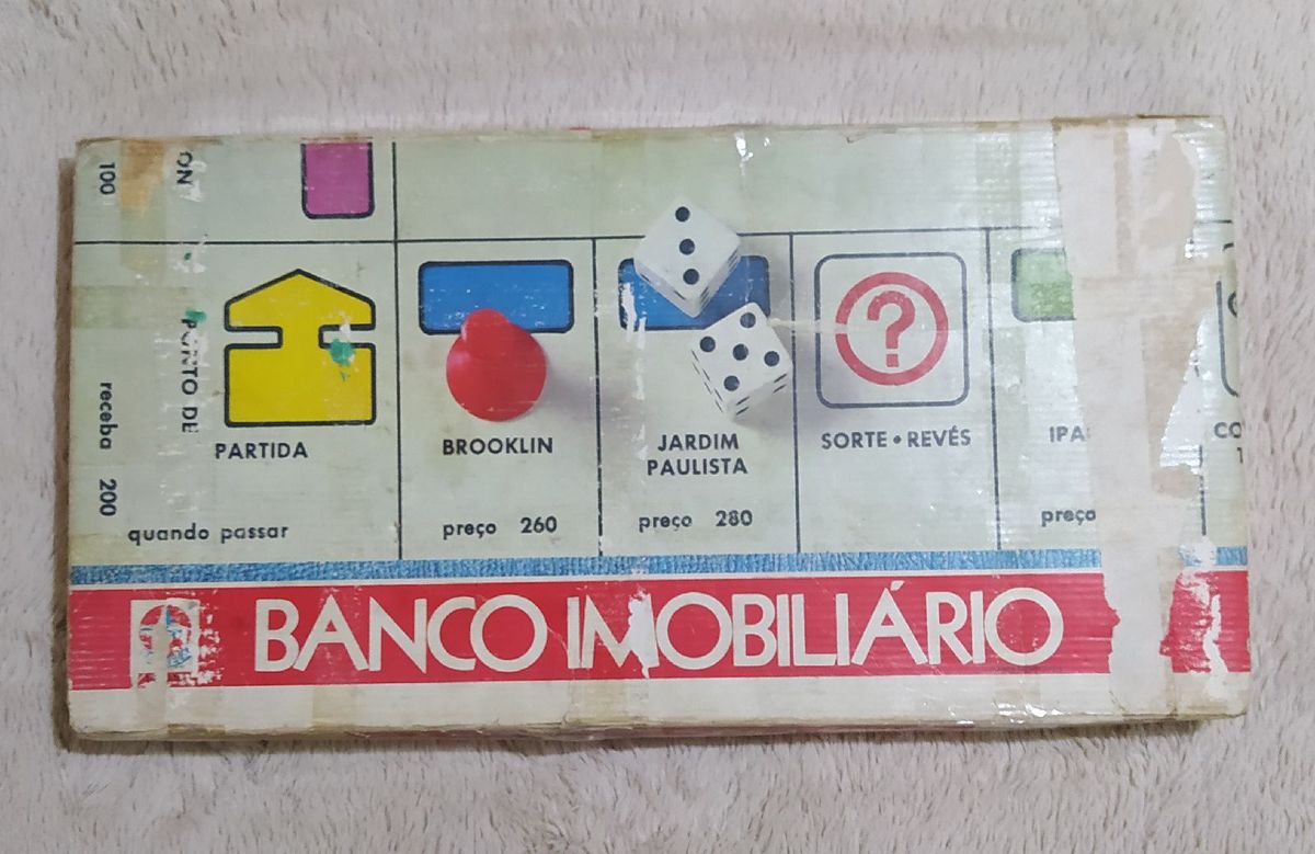 Brinquedos Raros - Jogo Banco Imobiliário completo Ano 1980