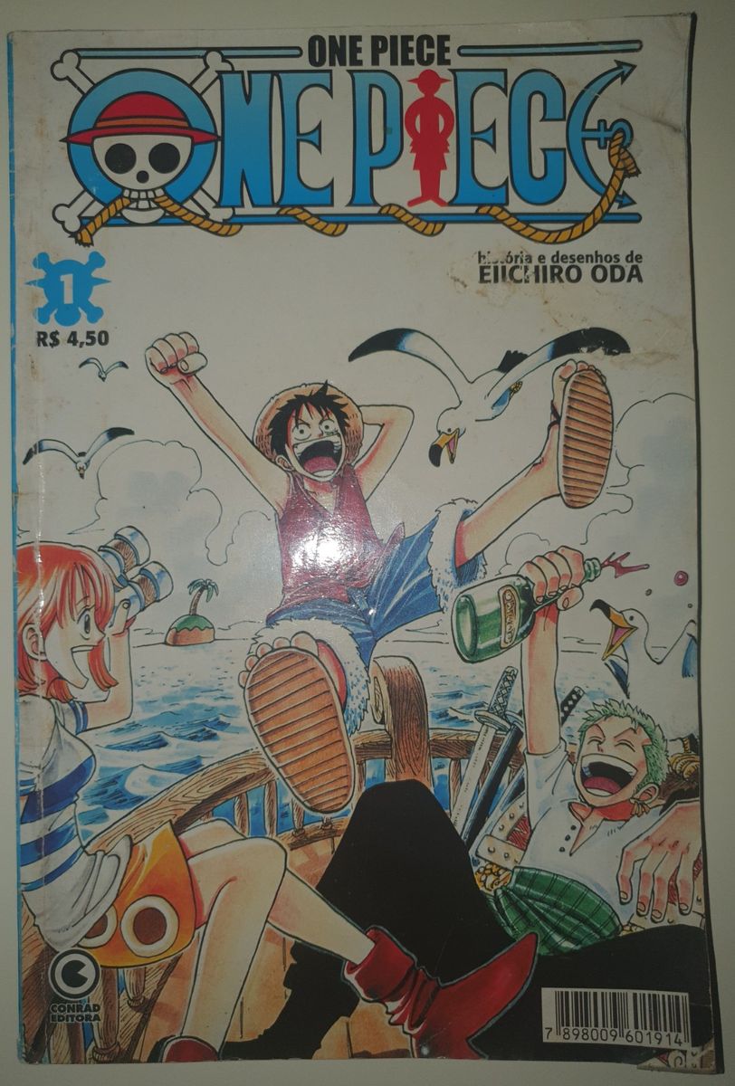 One Piece Mangá Kit Vol. 1 Ao 4 - Nova Encadernação Clássica, Capa Mole Em  Português