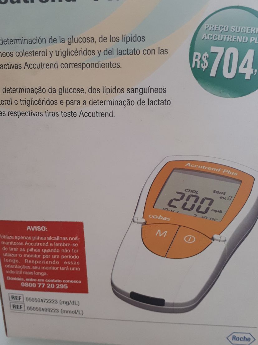 Aparelho de Medição de Glicemia, Colesterol Total, Triglicérides e ...