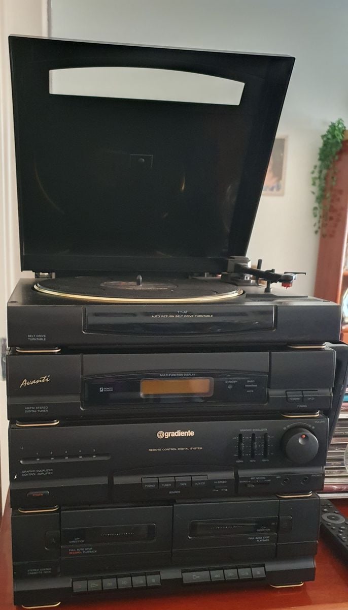 Aparelho de Som Gradiente, Toca Fitas, Rdio, Toca Discos, Equalizador ...