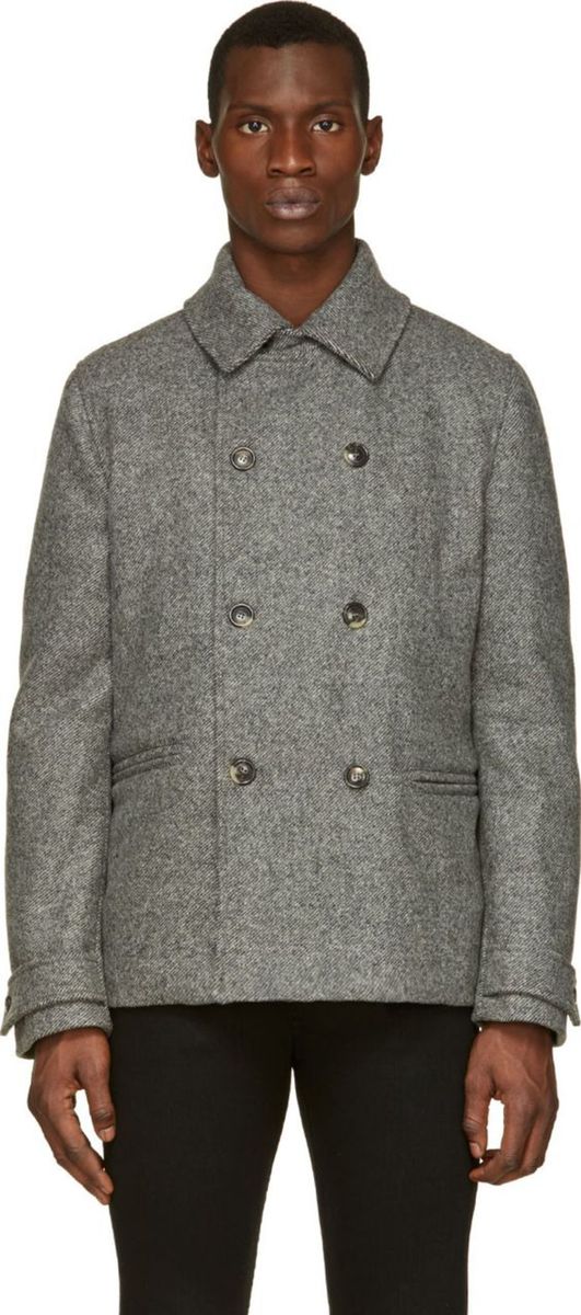 casaco pea coat masculino