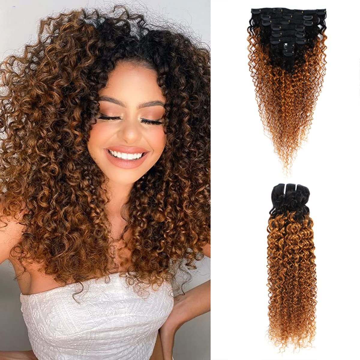 Aplique Partes Ombre Hair Cacheado Afro 100g | Produto p/ Cabelos ...