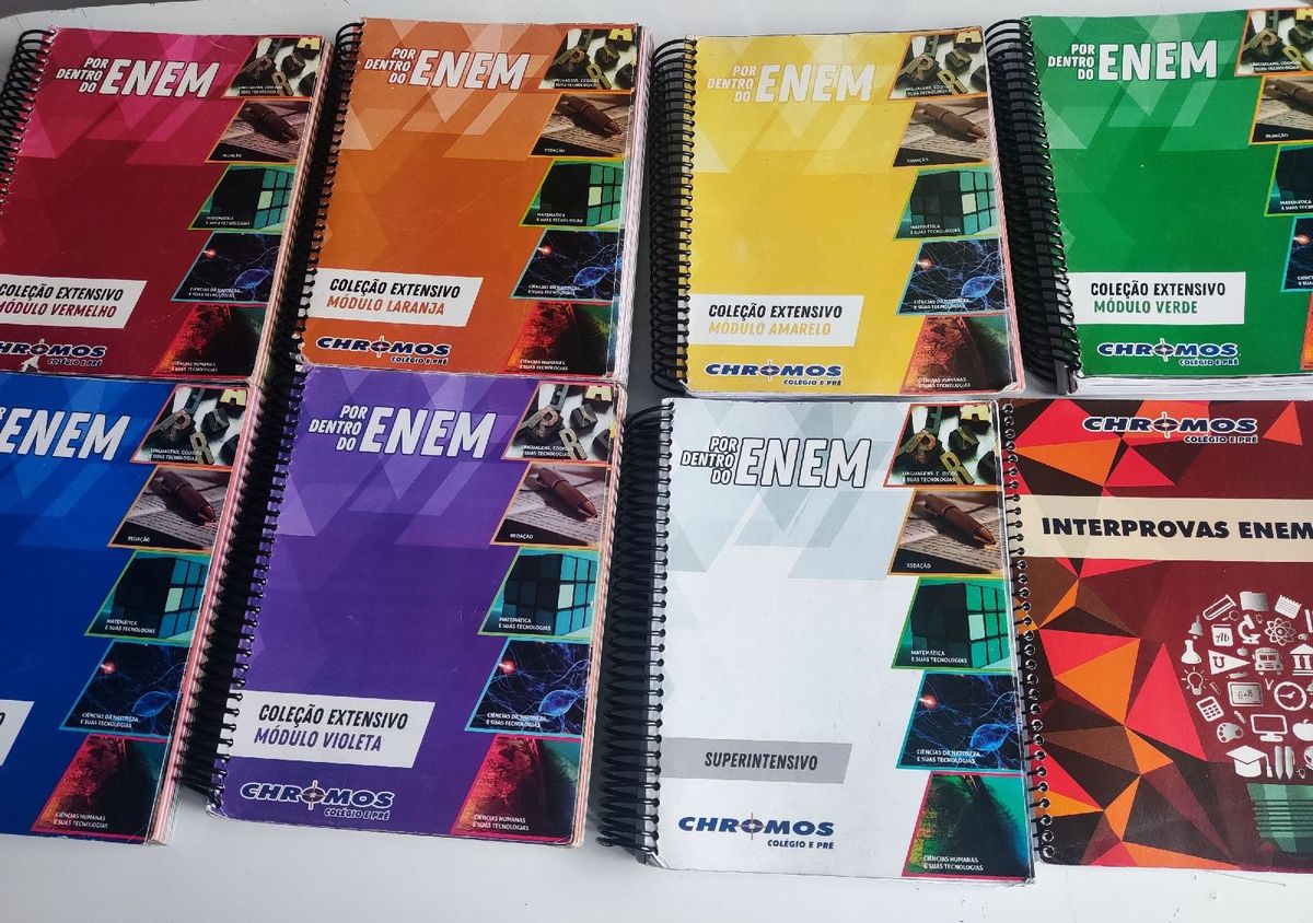Apostilas Chromos Extensivo Pré Enem | Item de Papelaria Chromos Usado ...