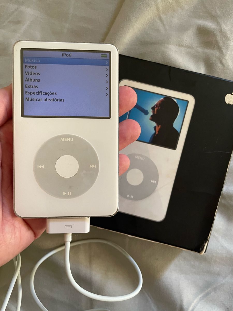 Apple Ipod Classic 30gb Branco + Caixa + Cabo | Apple Usado