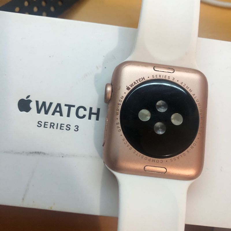 Apple Watch Serie 3 42mm Gold Rose Iphone Apple Watch Serie 3 42mm Usado 85652326 enjoei