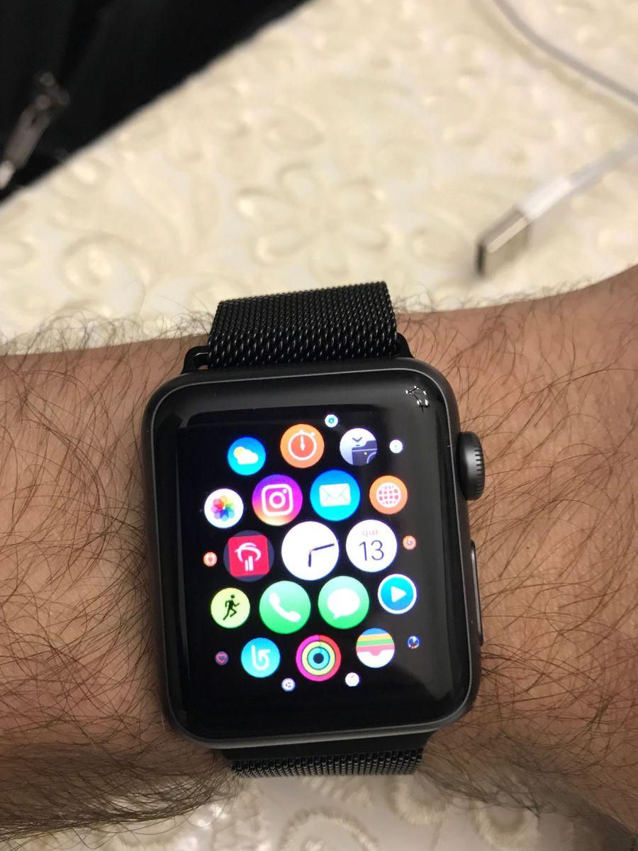 Apple Watch Série 42mm Preto (sem Detalhe) Acompanha Caixa, Carregador E  Pulseiras Relógio Feminino Apple Usado 81391104 Enjoei