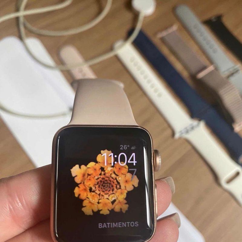 Apple Watch Series 3 Gold Aluminium 38mm | Item Info & Eletro Apple Usado  85927845 | enjoei