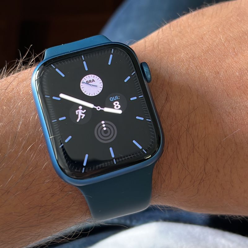 Apple Watch Series 7 45mm Azul Meia-Noite, Item Info & Eletro Apple Usado  90106492