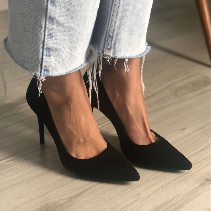 Scarpin best sale preto nobuck