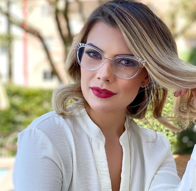 Armação de Óculos Grau Gatinho Modelo Cristal Óculos Feminino