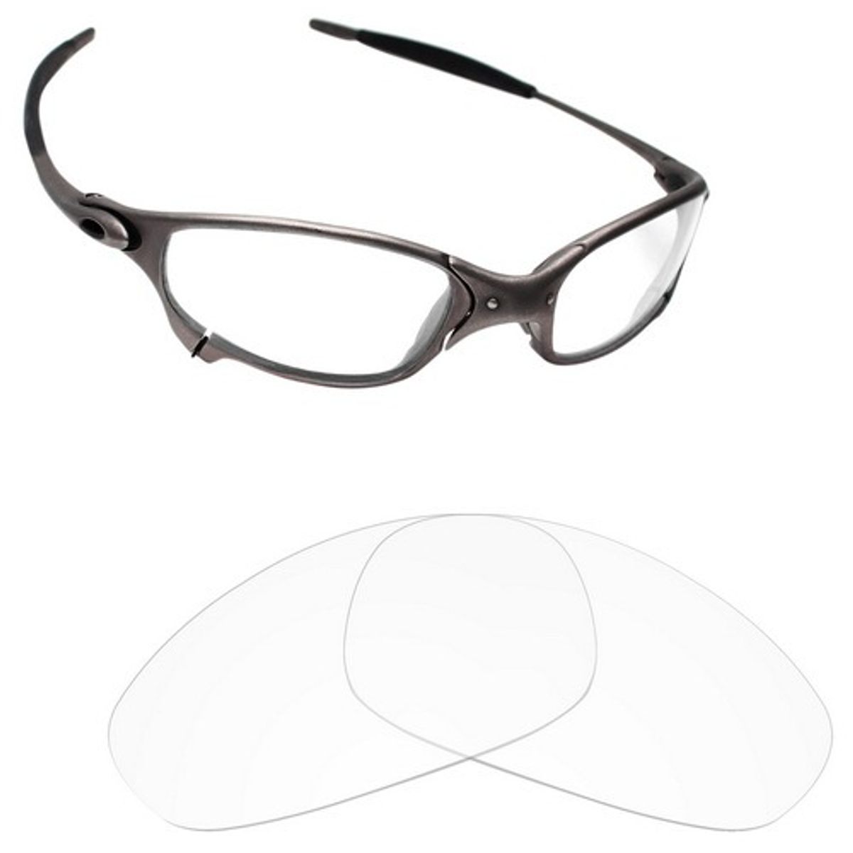Óculos Juliet com armação metálica na cor preta e lentes