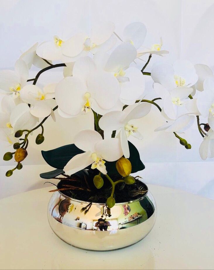 Arranjo de Orquídeas em Silicone Toque Real | Item de Decoração Bella Home  E Decor Nunca Usado 48812911 | enjoei
