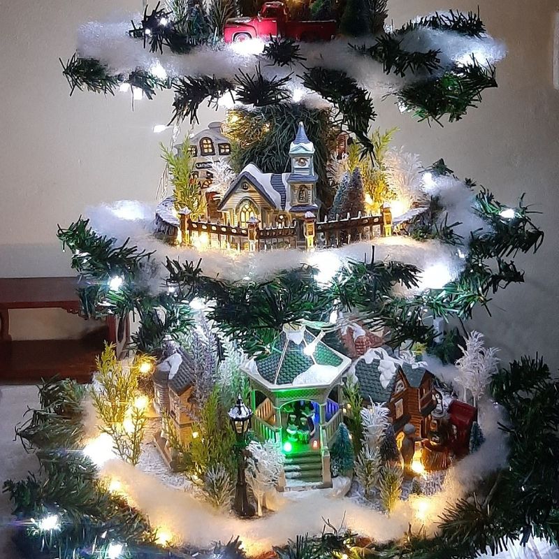 Vila Natalina Decoração De Natal P/ Completar Arvore Natal